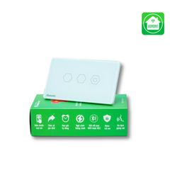 Công Tắc Wifi 3 Nút Liên Kết Nhà Vệ Sinh Thông Minh Màu Đen/Trắng