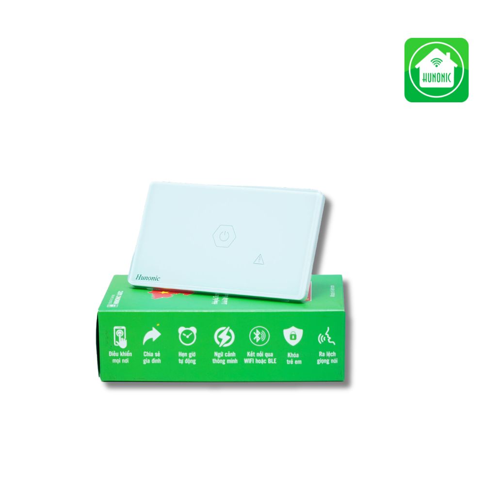 Công Tắc Chống Giật Wifi Hunonic Datic Màu Đen/Trắng