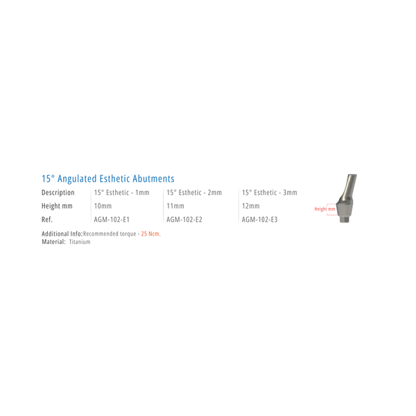  15° ANGULATED ESTHTIC ABUTMENT 