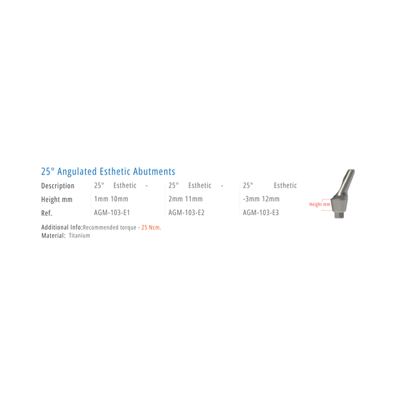  25° ANGULATED ESTHETIC ABUTMENT 