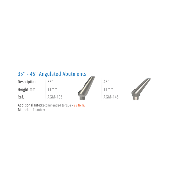  35° - 45° ANGULATED ABUTMENT 