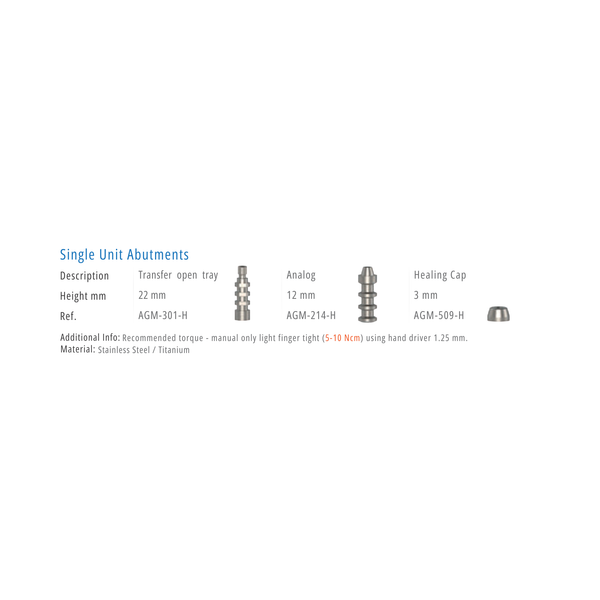 SINGLE UNIT ABUTMENTS 