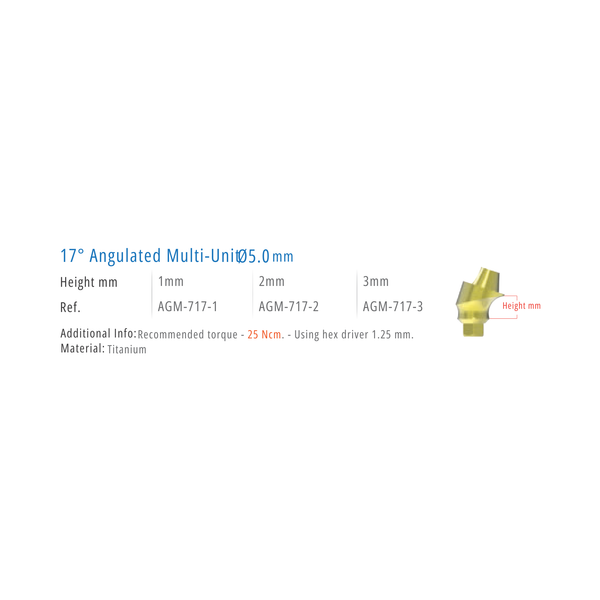  17° ANGULATED MULTI UNIT 5.0mm 