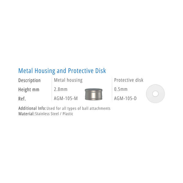  METAL HOUSING AND PROTECTIVE DISK 