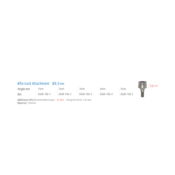  ALFA - LOCK ATTACHMENT 4.5mm 