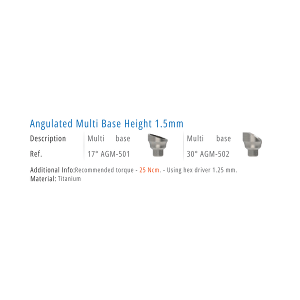  ANGULATED MULTI BASE HEIGHT 1.5mm 
