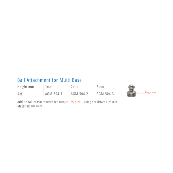  BALL ATTACHMENT FOR MULTI BASE 
