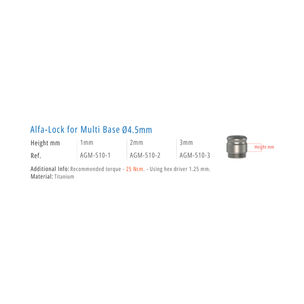  ALFA - LOCK FOR MULTI BASE 4.5mm 