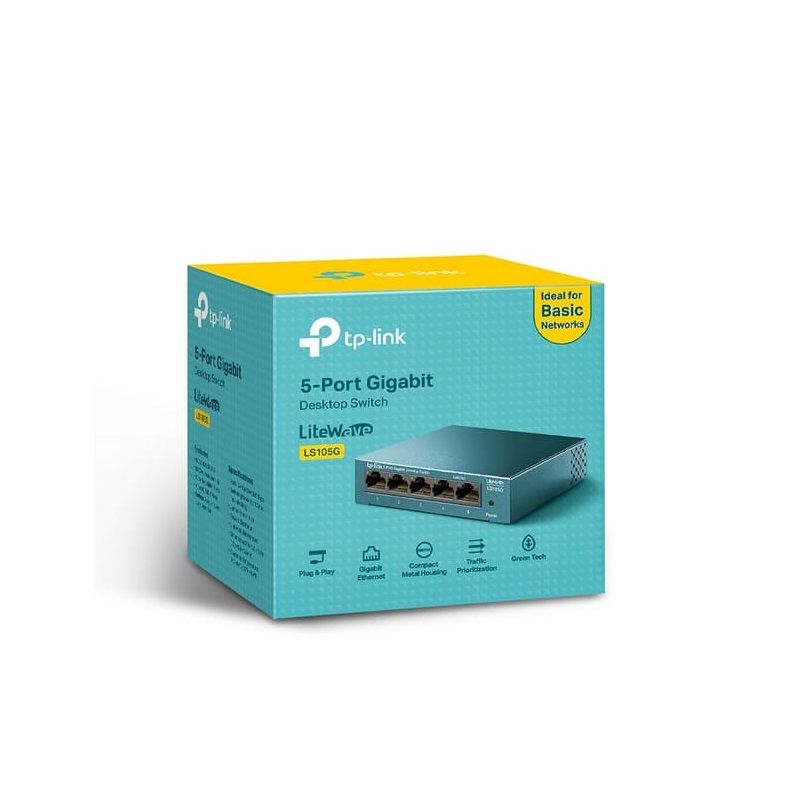 Switch TP-Link LS105G (Gigabit (1000Mbps)/ 5 Cổng/ Vỏ Thép)