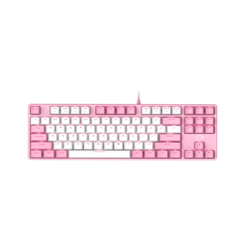 Bàn phím cơ Gaming DAREU EK87 PINK-WHITE
