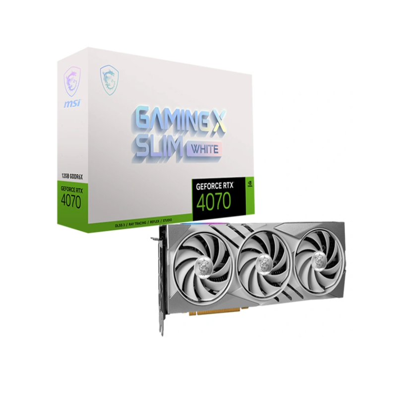VGA MSI GeForce RTX 4070 GAMING X SLIM WHITE 12G