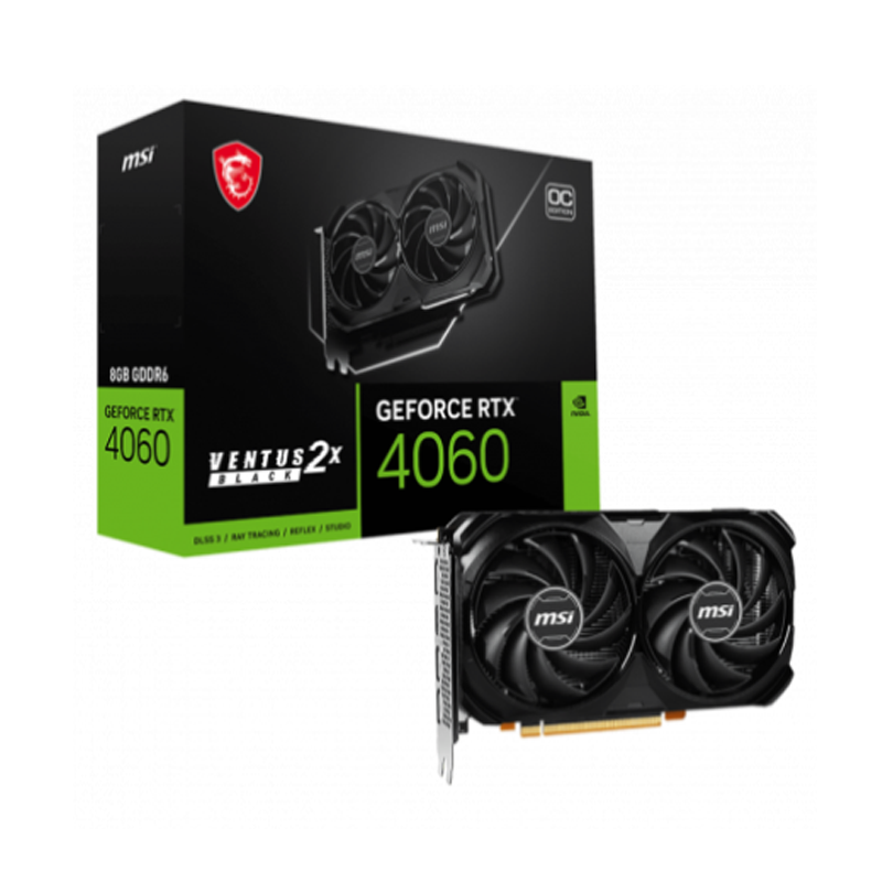 Card Màn Hình MSI GeForce RTX 4060 VENTUS 2X BLACK 8G OC