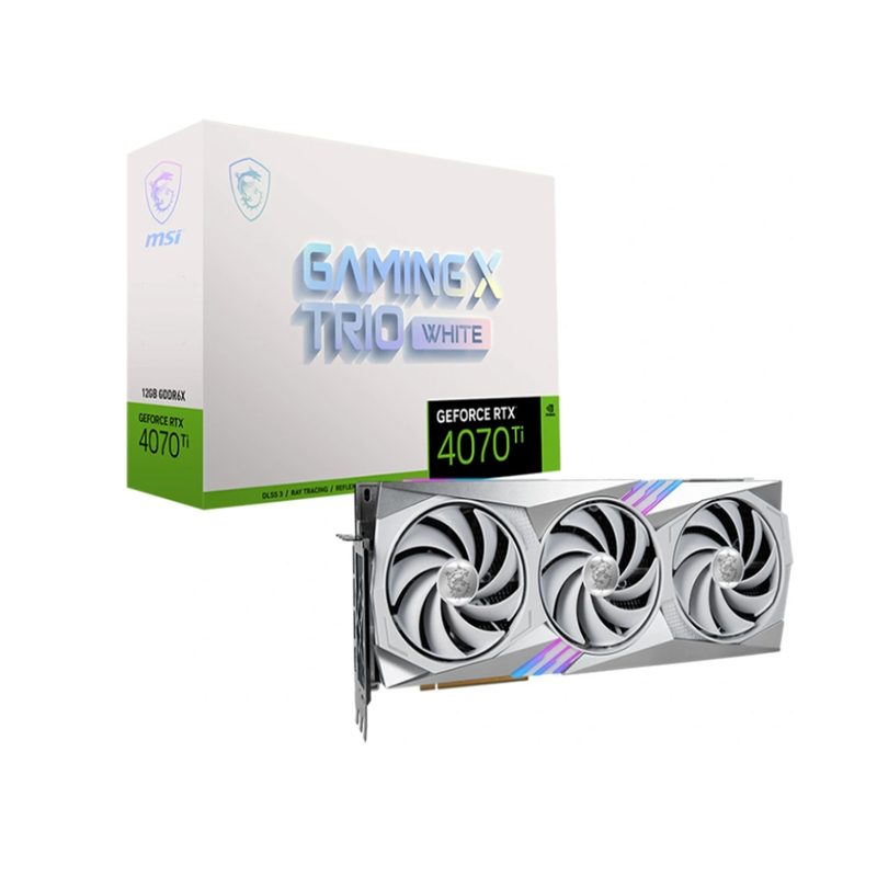 VGA MSI RTX 4070 Ti GAMING X TRIO WHITE 12G