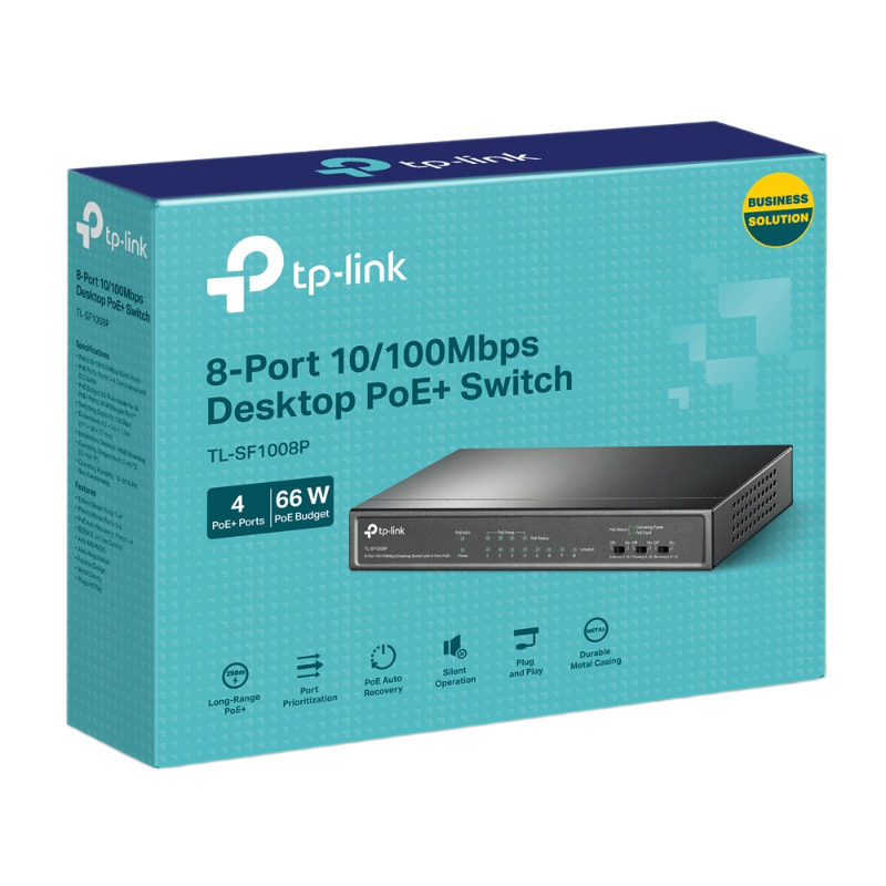 Switch 8 cổng 10/100Mbps với 4 cổng PoE TP-LINK TL-SF1008P