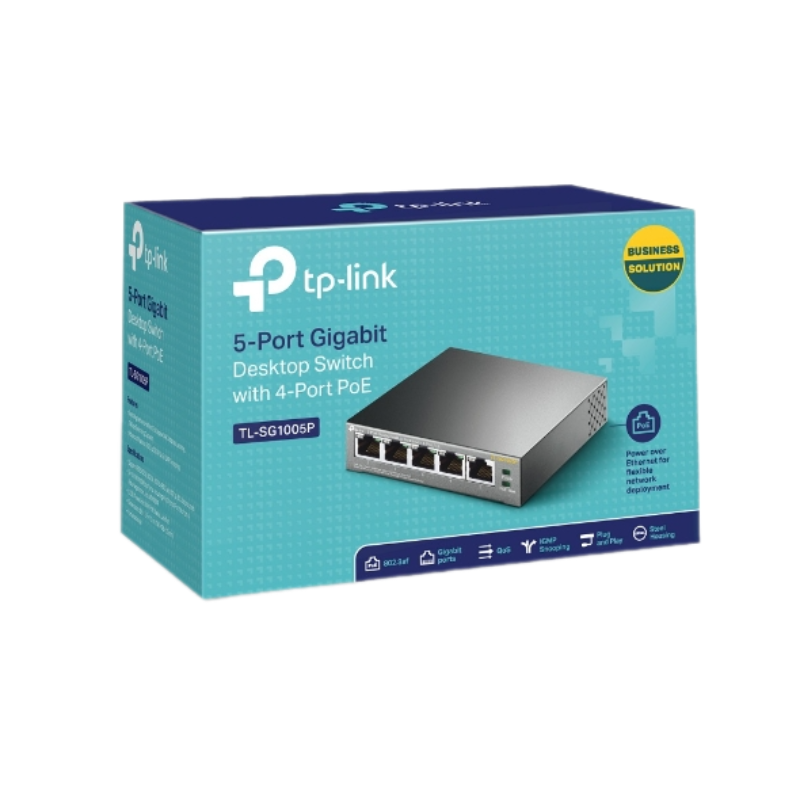 Switch TP-Link TL-SG1005P (Gigabit (1000Mbps)/ 5 Cổng/ 4 cổng PoE/ Vỏ Thép)