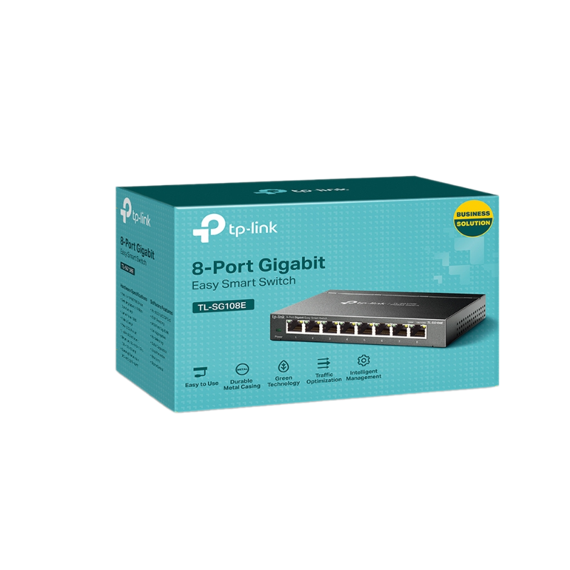 Switch TP-Link TL-SG108E (Gigabit (1000Mbps)/ 8 Cổng/ Smart Switch/ Vỏ Thép)