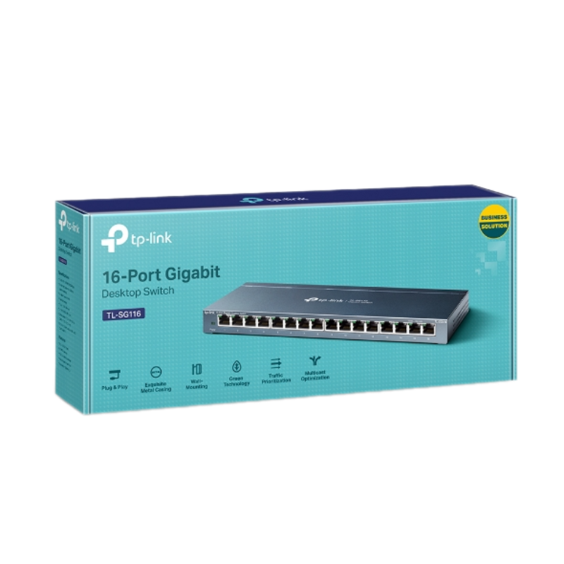 Switch TP-Link TL-SG116 (Gigabit (1000Mbps)/ 16 Cổng/ Vỏ Thép)