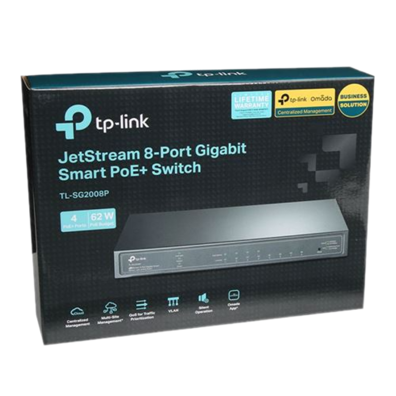 Switch TP-Link TL-SG2008P  8-Port Gigabit Smart Switch with 4-Port PoE+