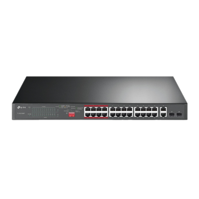 Switch TP-LINK TL-SL1226P (24-Port 10/100Mbps + 2-Port Gigabit Unmanaged PoE)