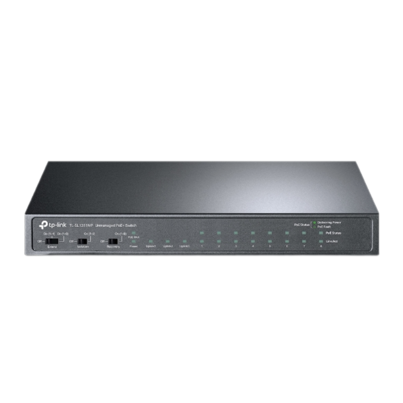 Switch Desktop 8 cổng 10/100Mbps + 3 cổng Gigabit với 8 cổng PoE+ TL-SL1311MP