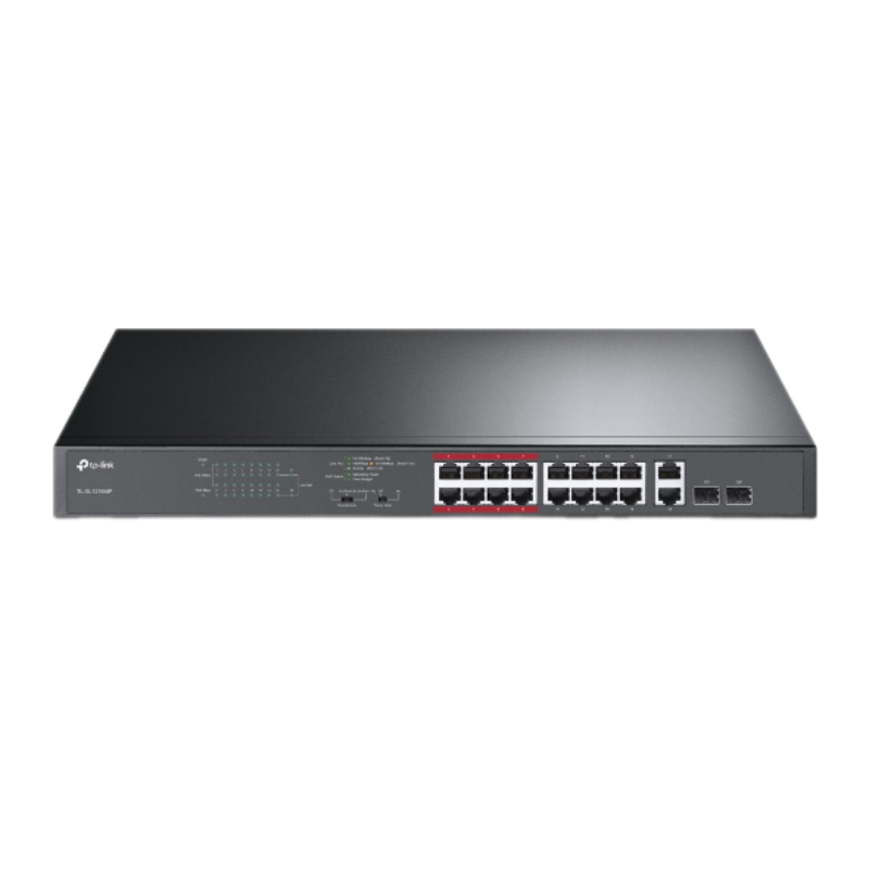 SWITCH TP-LINK TL-SL1218MP (16 PORT POE 10/100 VÀ 2 PORT SFP)