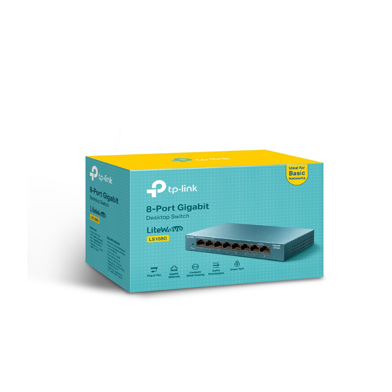 Switch TP-Link LS108G (Gigabit (1000Mbps)/ 8 Cổng/ Vỏ Thép)
