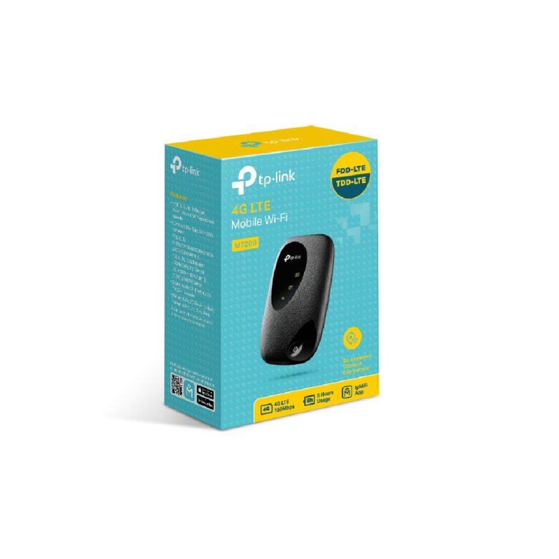 Bộ phát wifi 4G TP-Link M7200 (4G LTE/ Ăng-ten ngầm/ Khe Sim 4G/ 10 User)