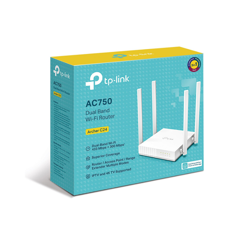 BỘ PHÁT WIFI TP-LINK ARCHER C24 TỐC ĐỘ AC750MBPS