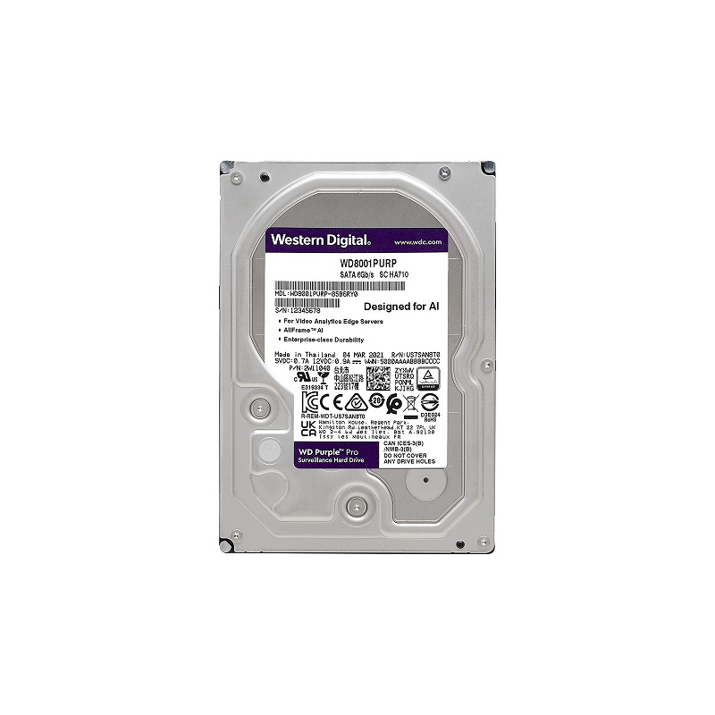 Ổ cứng camera  WD HDD Purple Pro 8TB WD8001PURP