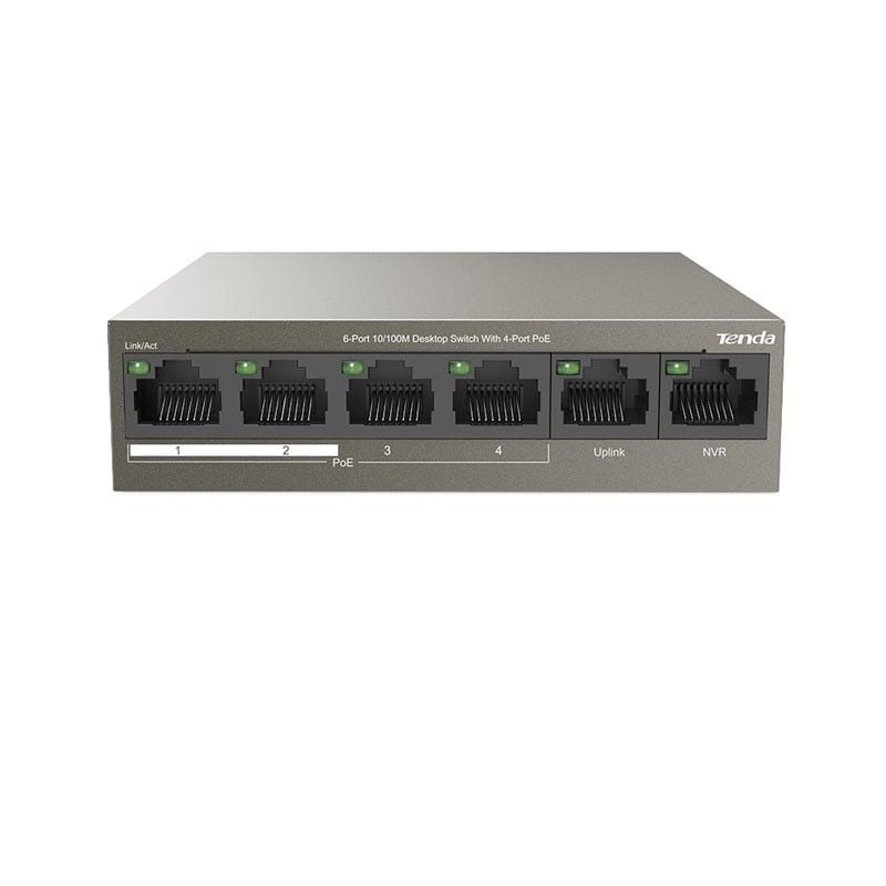 Switch POE 6 Port 10/100 Tenda TEF1106P-4-63W