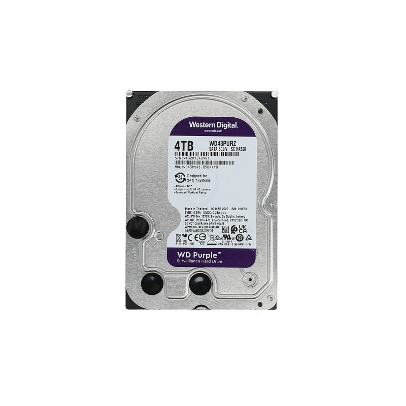 Ổ cứng camera WD HDD Purple 4TB WD43PURZ