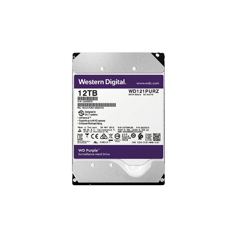 Ổ cứng camera  WD HDD Purple Pro 12TB WD121PURP