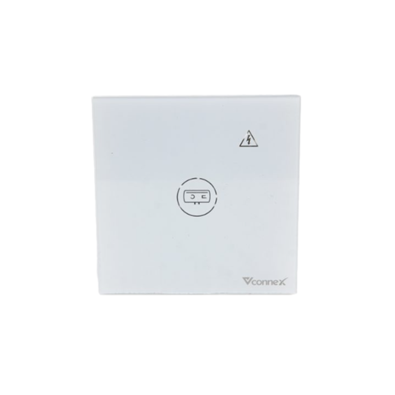 Công tắc chống giật cho bình nước nóng hình vuông không viền Vconnex - VCN-WSWH-EUW