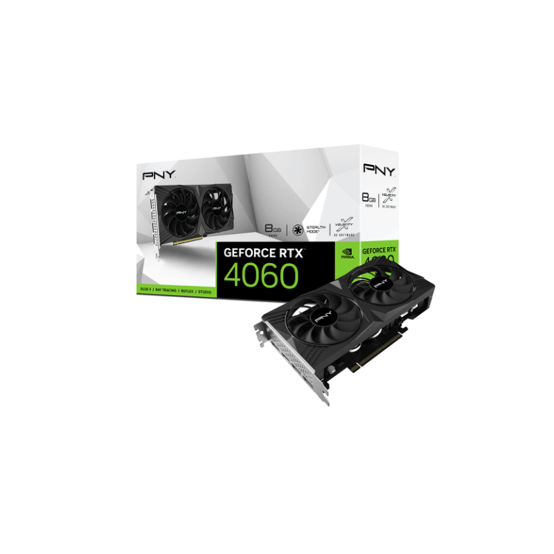 VGA PNY RTX 4060 8GB XLR8 Gaming VERTO Overclocked Dual Fan