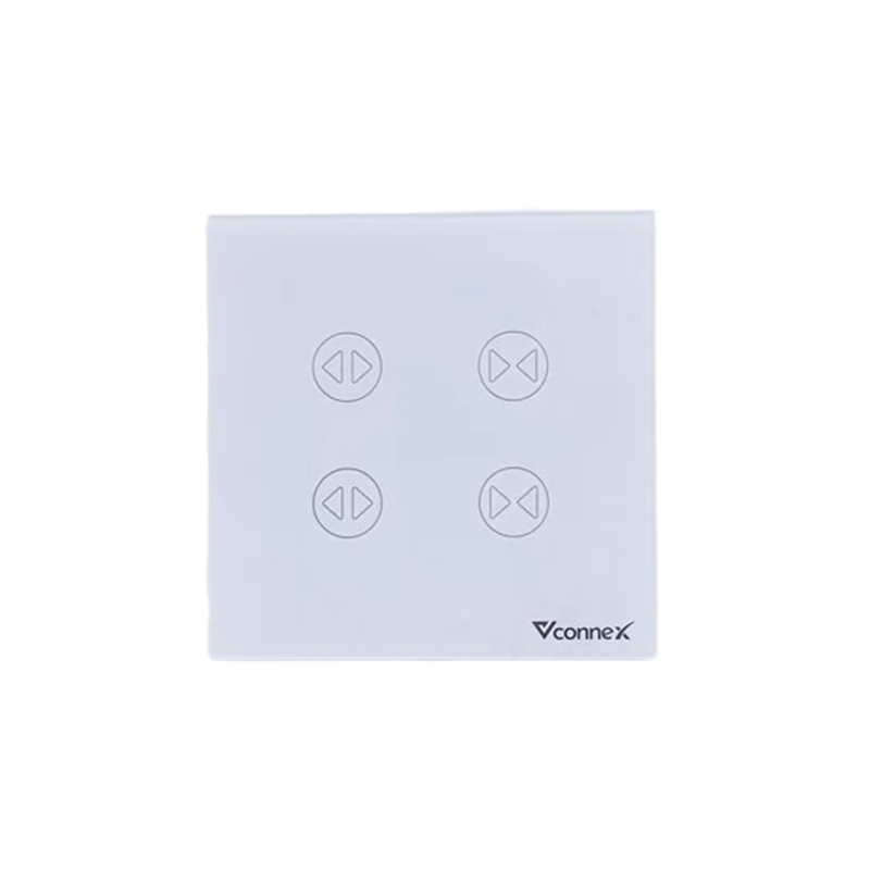 Công tắc rèm đôi Vconnex vuông không viền - VCN-WS2C-EUW