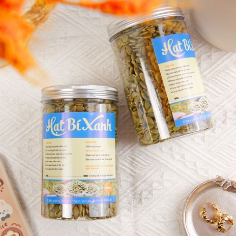  Hạt Bí Nhân Xanh Hũ 500g 