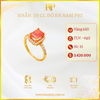 Nhẫn Đá Nam Phi Đỏ Vàng 610 KIM PHÁT