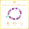 Vòng Chuỗi Thạch Anh Tím Mix Charm Xanh Dương