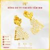 Bông Tai Đẩy Tòn Ten Tim Tấm Vàng 610 KIM PHÁT