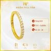 Nhẫn Full Tấm Hột Đá Trắng Vàng 610 KIM PHÁT