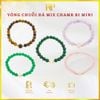 Vòng Đá Đeo Tay Hột 6li Mix Charm Bi Vàng 610 KIM PHÁT