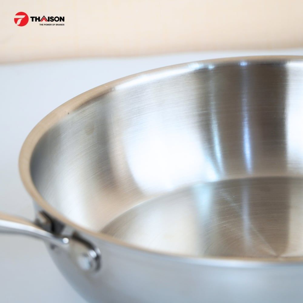 Chảo inox 304 Casau đúc liền khối 3 lớp đáy