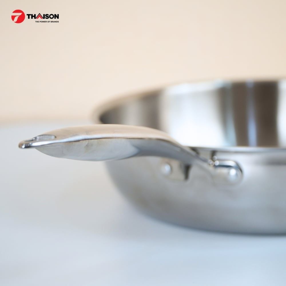 Chảo inox 304 Casau đúc liền khối 3 lớp đáy