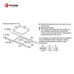 Bếp từ Bosch PUC61KAA5E 3 vùng nấu