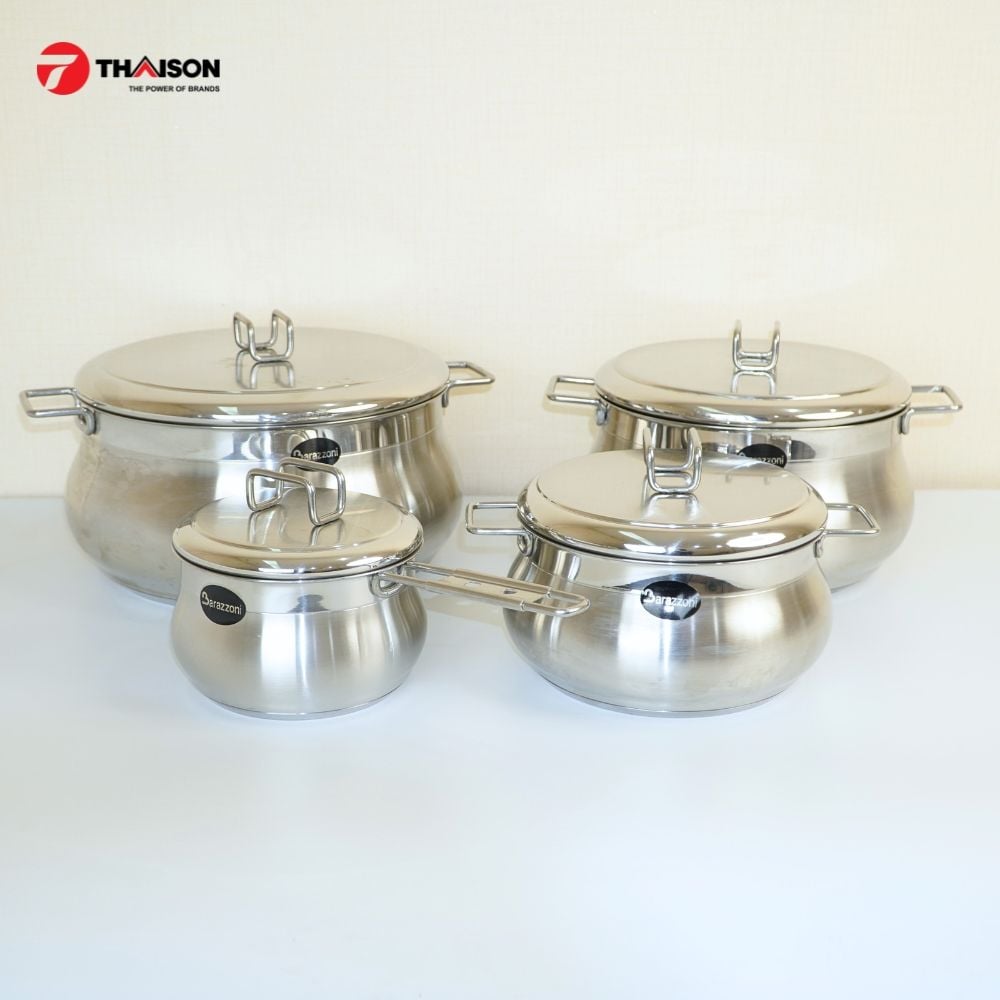Bộ nồi inox Barazzoni 4 món