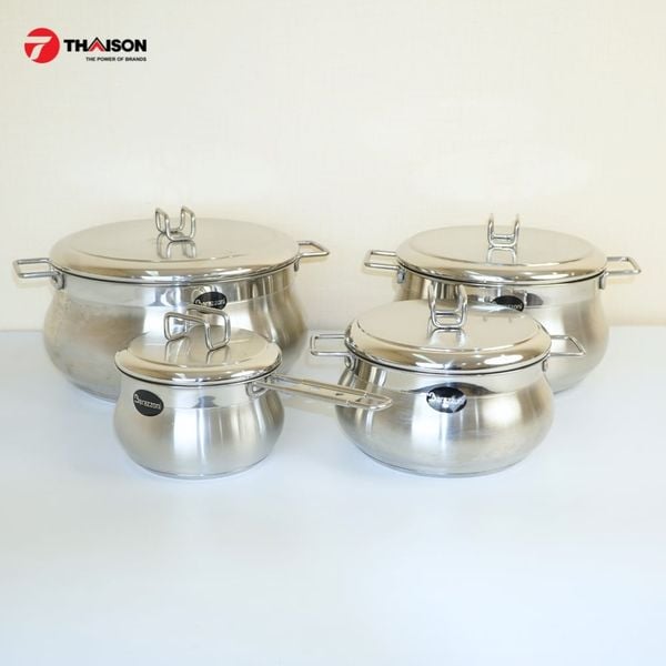 Bộ nồi inox Barazzoni Tummy 4 món