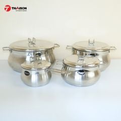 Bộ nồi inox Barazzoni Tummy 4 món