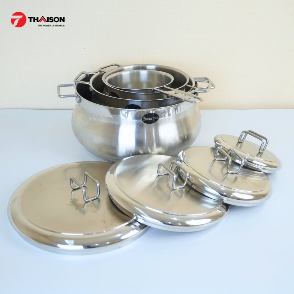 Bộ nồi inox Barazzoni Tummy 4 món