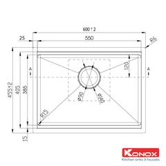 Chậu rửa bát Konox Workstation-Undermount Sink KN6046SU