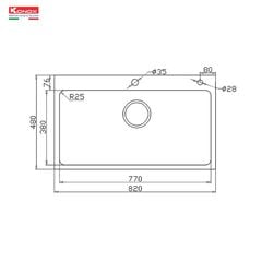 Chậu rửa bát Konox KN8248SO Dekor